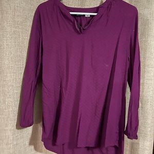 Basic Editions long sleeve purple blouse